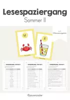 Vorschau - Arbeitsblätter - Lesespaziergang - Sommer II - Deckblatt