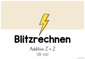 Vorschau - Präsentationen/Tafelbilder - Blitzrechnen (Digitale Tafel) - Addition Z + Z (ZR 100) (Mathe Klasse 2) - Seite 3