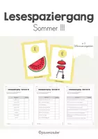 Vorschau - Arbeitsblätter - Lesespaziergang - Sommer III - Deckblatt