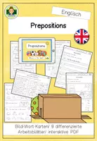 Vorschau - Arbeitsblätter - Prepositions (Englisch Grundschule Klasse 2-3) - Deckblatt