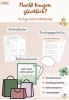 Vorschau - Stundenentwürfe - Macht kaufen glücklich - fertige Unterrichtsstunde - Deckblatt