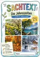 Vorschau - Arbeitsblätter - Sachtext - Jahreszeiten für Klasse 3 und 4 - Deckblatt