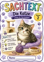 Vorschau - Arbeitsblätter - Sachtext - Katze für Klasse 2 - Deckblatt