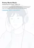 Vorschau - Arbeitsblätter - Poetry Meets Music – Analyzing Song Lyrics & Creative Writing (Grades 7–10) - Deckblatt