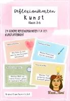 Vorschau - Bildkarten - Kunst: 24 Reflexionskarten für den Kunstunterricht – Kreativ Denken & Reflektieren (Klasse 3, 4, 5, 6) - Deckblatt