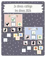 Aperçu - Apprentissages en autonomie - 26. 2x Dinos-catégo — Les dinos 2026 - Page de couverture