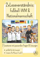 Vorschau - Arbeitsblätter - Leseverständnis - Lesen Grundschule Klasse 2 und 3 - Lesetexte zur Fußball-WM und Nationalmannschaft - Deckblatt