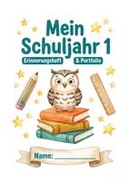 Vorschau - Arbeitsblätter - Mein Schuljahr 1 – Erinnerungsheft & Portfolio (mit Urkunde) - Deckblatt