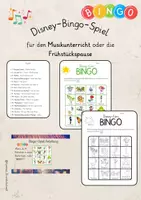 Vorschau - Arbeitsblätter - Disney-Bingo-Spiel (Filmmusik, Musik fachfremd) - Deckblatt
