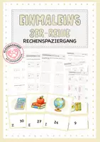 Vorschau - Arbeitsblätter - Einmaleins: 3er-Reihe in Bewegung - Deckblatt