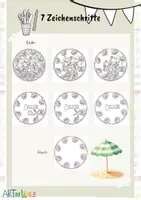 Vorschau - Mal- und Bastelvorlagen - Sommer Mandala Mega Bundle – Schritt für Schritt zeichnen & ausmalen | Kunst Grundschule Klasse 2–5 - Seite 3