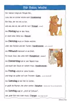Vorschau - Stundenentwürfe - Wochentage Klanggeschichte (Bär Balos Woche) - Seite 1