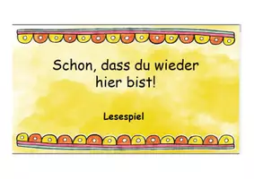 Vorschau - Aufgabenkarten - Lesespiel Corona - Schön, dass du wieder da bist! - Deckblatt