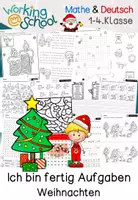 Vorschau - Arbeitsblätter - Weihnachten | Freiarbeit | Ich bin fertig Aufgaben | Zusatzmaterial Klasse 1-3 - Deckblatt
