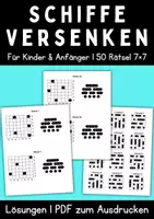 Vorschau - Spiele - Schiffe Versenken Spiel – 50 Rätsel 7×7 | Logikspiel mit Lösungen | PDF zum Ausdrucken - Deckblatt
