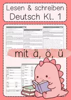 Vorschau - Arbeitsblätter - Deutsch lesen ä, ö, ü Klasse 1 differenziert & schreiben - Deckblatt