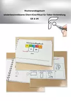 Vorschau - Anderer Materialtyp - Wochenendtagebuch - wiederbeschreibbares A5-Heft für Talker-Vorbereitung GE & UK - Deckblatt