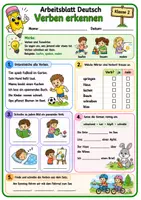 Vorschau - Arbeitsblätter - Verben erkennen Klasse 2 - Seite 1
