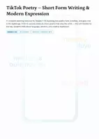 Vorschau - Unterrichtsreihen - TikTok-Poetry-Short-Form-Writing-and-Modern-Expression - Deckblatt
