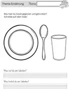 Vorschau - Arbeitsblätter - Thema Ernährung Einführung Arbeitsblatt - Deckblatt