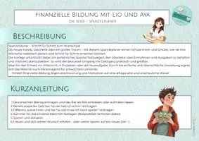 Vorschau - Anderer Materialtyp - Lio und Aya - Freebie Sparziel-Planer finanzielle Bildung - Seite 1
