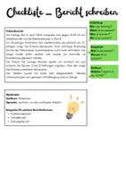 Vorschau - Merkblätter - Checkliste - Bericht schreiben - Seite 1