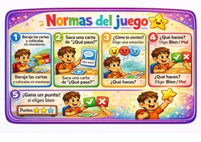 Vista previa - Refuerzo / NEE / Materiales de apoyo - Juego de cartas habilidades sociales y educación emocional - página 2
