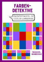 Vorschau - Stationenlernen - Farben-Detektive – Konzentrationsspiel zur visuellen Wahrnehmung - Deckblatt