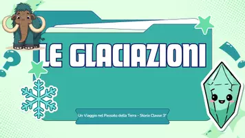 anteprima - Materiale di supporto/inclusione - Le glaciazioni - Pagina di copertina