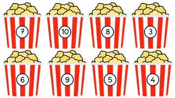 Vorschau - Fördermaterial/Inklusion - Klammerkarten Popcorn Mathe 3-Fach differenziert für Grundschule - Seite 1