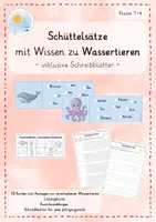 Vorschau - Arbeitsblätter - Materialpaket | Sätze bilden: Tierwelt | Schüttelsätze | Kl. 1-2 - Seite 1