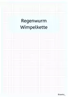 Vorschau - Poster - Wimpelkette Regenwurm - Deckblatt