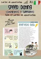 Aperçu - Jeux - Cartes de conversation italien A2 - comparativo e superlativo - Page de couverture