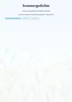 Vorschau - Unterrichtsreihen - Sommergedichte – Analyse, Interpretation & kreatives Schreiben | Komplettes Unterrichtsmaterial (Klasse 6–9) - Deckblatt
