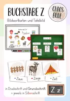 Vorschau - Präsentationen/Tafelbilder - Buchstabeneinführung Z z - Bildwortkarten und Tafelbilder - Deckblatt