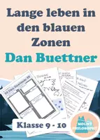 Vorschau - Arbeitsblätter - Philosophie Werte und Normen: Blaue Zonen / lange leben / Dan Buettner / Klasse 8,9,10 - Deckblatt