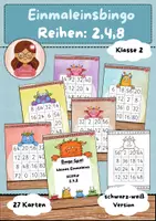Vorschau - Spiele - Einmaleinsbingo 2er, 4er und 8er Reihe - Deckblatt