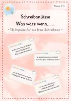 Vorschau - Arbeitsblätter - Schreibanlässe | Was wäre wenn | freie Schreibzeit | Kl. 1-4 - Deckblatt