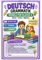 Vorschau - Unterrichtsreihen - Verben, Nomen, Adjektive - Paket Klasse 3-4 - Deckblatt