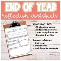 Vorschau - Arbeitsblätter - End of Year Reflection Worksheets Französisch Englisch - Seite 3