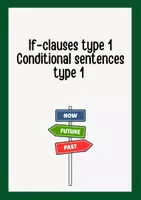 Vorschau - Arbeitsblätter - If clauses type 1 conditional sentences Grammatik Übungen mit Lösungen - Deckblatt
