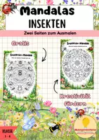Vorschau - Arbeitsblätter - Insekten-Mandala – 2 kostenlose Arbeitsblätter - Deckblatt