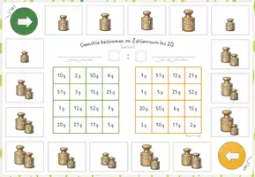 Vorschau - Stationenlernen - Gewichte Klasse 1-2: 8 differenzierte Bingo-Spiele! Gewichte zusammensetzen - Seite 2