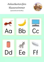 Vorschau - Poster - Anlautkarten für das Klassenzimmer passend zum Karibu (Druckschrift) - Deckblatt