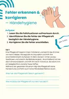 Vorschau - Arbeitsblätter - Händedesinfektion - Fehler erkennen & korrigieren (Fallbeispiele) - Deckblatt