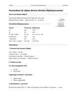 Vorschau - Arbeitsblätter - Pronombres de objeto directo – Erklärung und Übungen - Deckblatt