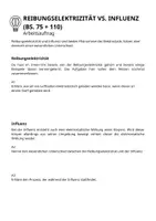 Vorschau - Arbeitsblätter - AB REIBUNGSELEKTRIZITÄT INFLUENZ - Deckblatt