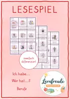 Vorschau - Spiele - Berufe - Lesespiel "Ich habe... Wer hat...?" - Deckblatt