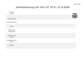 Vorschau - Lehrpläne/Lehrermaterial - Jahresplaner - Motiv Eule - 2026/27 für Grundschule - Seite 3
