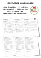 Vorschau - Arbeitsblätter - Die Physiker (Friedrich Dürrenmatt) - Möbius und das Dilemma der unentdeckten Erfindung (Lückentext und Übungen) - Deckblatt